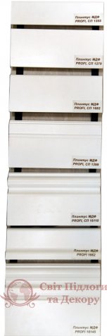 Плінтус МДФ под белой ПВХ пленкой Super Profil (Elitefloor) фото №1