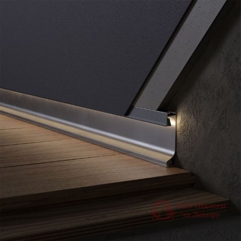 Алюминиевый плинтус скрытого монтажа Kluchuk 60x15 ALU-SL60 фото №2