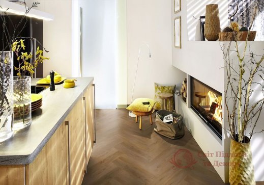 Вінілова плитка Wineo, кол. 400 DB Wood XS, Balanced Oak Brown DB285WXS фото №4