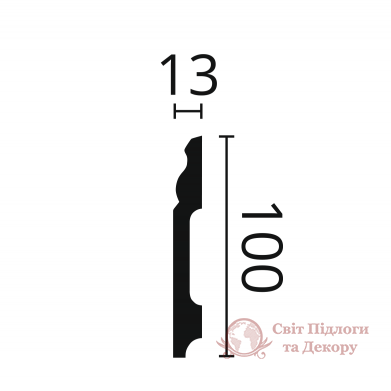 Плінтус для підлоги Nmc, кол. Wallstyl арт. FB2 фото №2