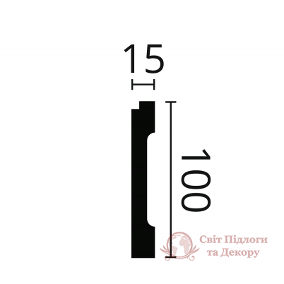 Плінтус для підлоги Nmc, кол. Wallstyl арт. FD1 фото №2