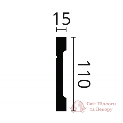 Плинтус напольный Nmc, колл. Wallstyl арт. FD-2 (2440) фото №2
