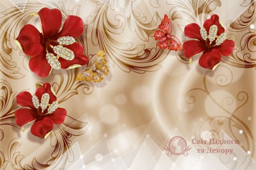 Фотообои 2 3D, арт. 20090 фото №1 Фотообои 2 3D, арт. 20090 фото №1