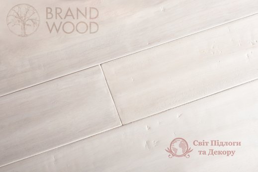 Паркетная доска Brand Wood, Гевея White состаренная 1-но пол. фото №1
