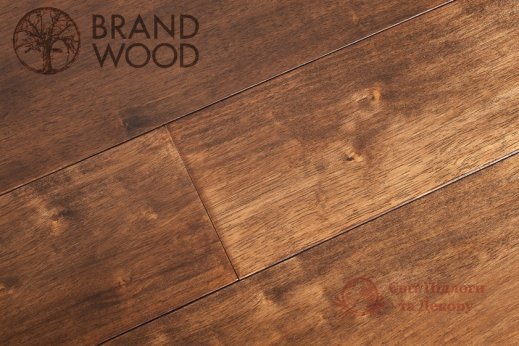 Паркетная доска Brand Wood, Гевея Brown гладкая 1-но пол. фото №1